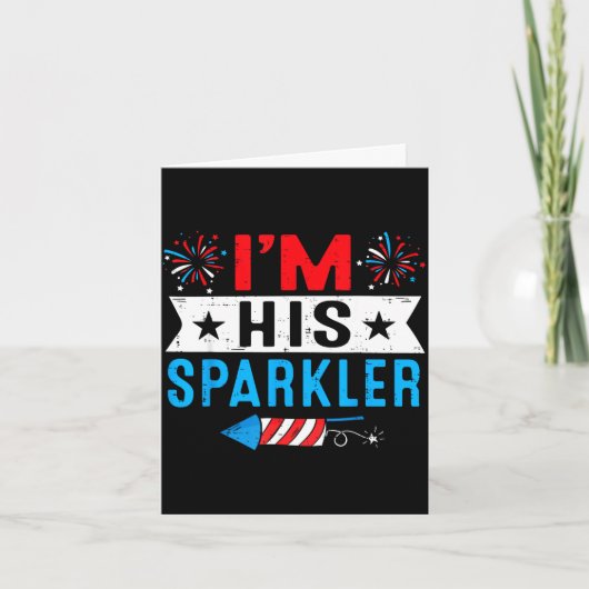 Sparkler and 4th of july matching couplesSparkler  カード (正面)