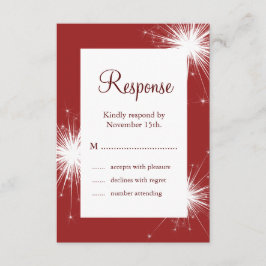 Sparkler in Red Wedding RSVP