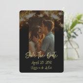 Sparkler Night Photo Save the Date 招待状 (スタンド正面)