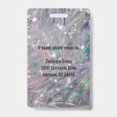 Sparklesかわいい従業員の写真IDバッジ バッジ (裏面)