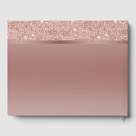 Sparkles & Glamor、バラ金ゴールド誕生日パーティー ゲストブック (裏面)