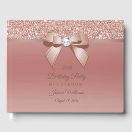 Sparkles & Glamor、バラ金ゴールド誕生日パーティー ゲストブック