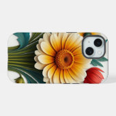 Sparkles Petals: 4Dフラワーファンタジー iPhone 15ケース (裏面横)