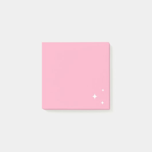 Sparkles Post It Notes/ピンク ポストイット (正面)