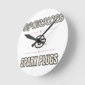 Sparkles & Spark Plugs — 壁掛け時計 | 職人のセンス ラウンド壁時計 (傾斜)