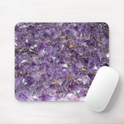 Sparkling Amethyst Crystal Gem - Purple Geode マウスパッド (マウス)