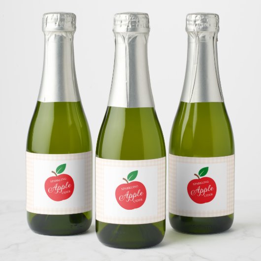 Sparkling Apple Cider Baby Shower スパークリングワインラベル (ボトル)