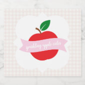 Sparkling Apple Cider Girls Birthday スパークリングワインラベル (シングルラベル)