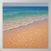 Sparkling Beach - Pastel Painting Seascape ポスター (正面)