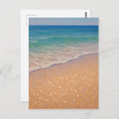 Sparkling Beach - Pastel Painting Seascape ポストカード (正面/裏面)