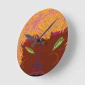 Sparkling Beauty Queen Bandana ラウンド壁時計 (傾斜)