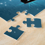 Sparkling Blue Gymnast Pose ジグソーパズル (側面)