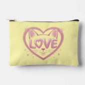 Sparkling Cat Love アクセサリーポーチ (正面)