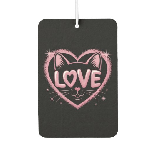 Sparkling Cat Love カーエアーフレッシュナー (正面)