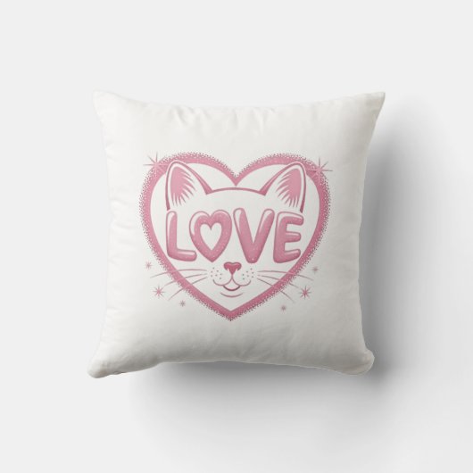 Sparkling Cat Love クッション (裏面)