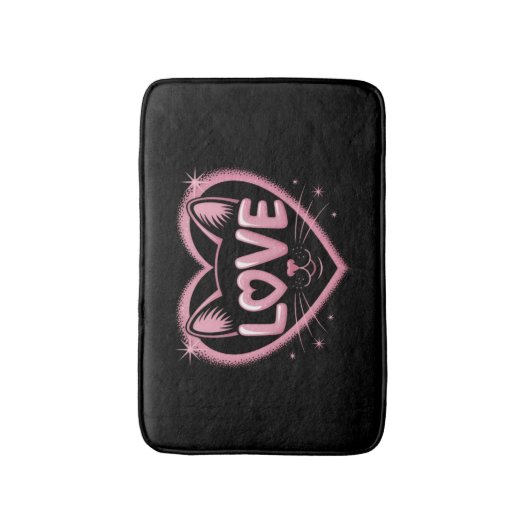 Sparkling Cat Love バスマット (正面縦)