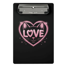 Sparkling Cat Love ミニクリップボード