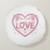 Sparkling Cat Love ラウンドクッション (裏面)