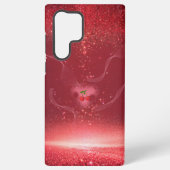 Sparkling Cherry Red Glitter Phone Case Samsung Galaxyケース (裏面)