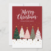 Sparkling Christmas Tree Greeting Card 招待状 (正面)