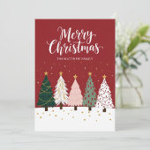 Sparkling Christmas Tree Greeting Card 招待状 (スタンド正面)