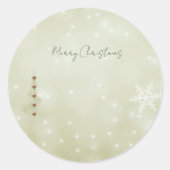 Sparkling Christmas tree round stickers  ラウンドシール (正面)
