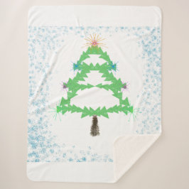 Sparkling Christmas Tree Sherpa Blanket シェルパブランケット