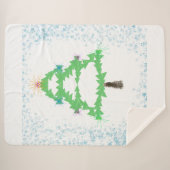 Sparkling Christmas Tree Sherpa Blanket シェルパブランケット (正面(横))