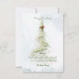 Sparkling Christmas Tree thank you card サンキューカード