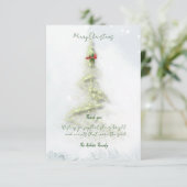 Sparkling Christmas Tree thank you card サンキューカード (スタンド正面)