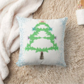 Sparkling Christmas Tree Throw Cushion クッション (ブランケット)