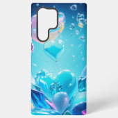 Sparkling Crystal Hearts and Bubbles Phone Case Samsung Galaxyケース (裏面)