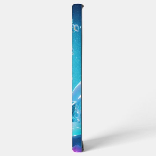 Sparkling Crystal Hearts and Bubbles Phone Case Samsung Galaxyケース (左側面)