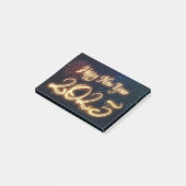 Sparkling Fireworks Happy New Year 2025 ポストイット (アングル)