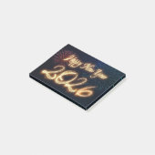 Sparkling Fireworks Happy New Year 2026 ポストイット (アングル)