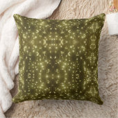 Sparkling Golden Lights Throw Pillow クッション (ブランケット)