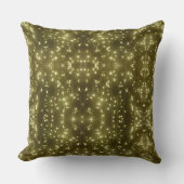 Sparkling Golden Lights Throw Pillow クッション (正面)
