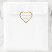 Sparkling Golden Made With Love, Custom Classy ハートシール (バッグ)