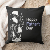 Sparkling Happy Father's Day Piggyback Ride クッション (ブランケット)