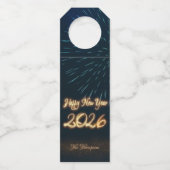 Sparkling Happy New Year Fireworks 2026 ボトルネックタグ (正面)