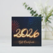 Sparkling Happy New Year Fireworks 2026 Gift Card (スタンド正面)