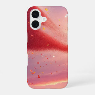 Sparkling Heart and Sunset Phone Case iPhone 16ケース