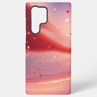 Sparkling Heart and Sunset Phone Case Samsung Galaxy S22 Ultraケース
