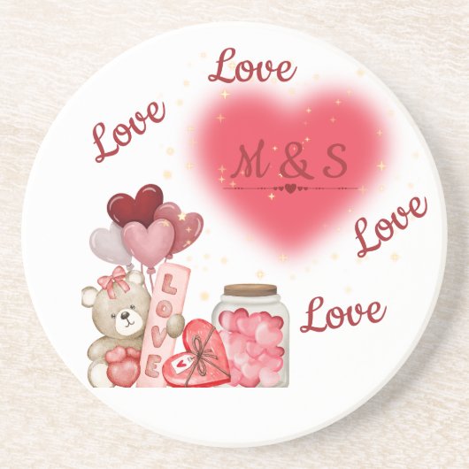 Sparkling Heart Love Coaster コースター (正面)