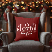 Sparkling Joyful Burgundy Throw Pillow クッション