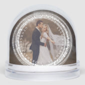 Sparkling Lights Mr & Mrs First Christmas Photo (正面)