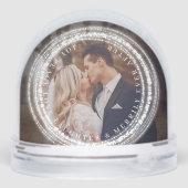 Sparkling Lights Mr & Mrs First Christmas Photo (裏面)