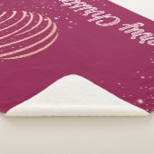 Sparkling Merry Christmas Ornament シェルパブランケット (3/4)