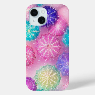 Sparkling Pastel Snowflake iPhone 15ケース