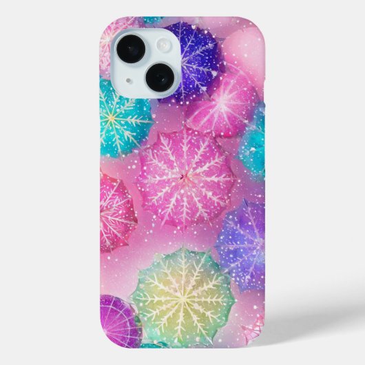 Sparkling Pastel Snowflake Case-Mate iPhoneケース (裏面)